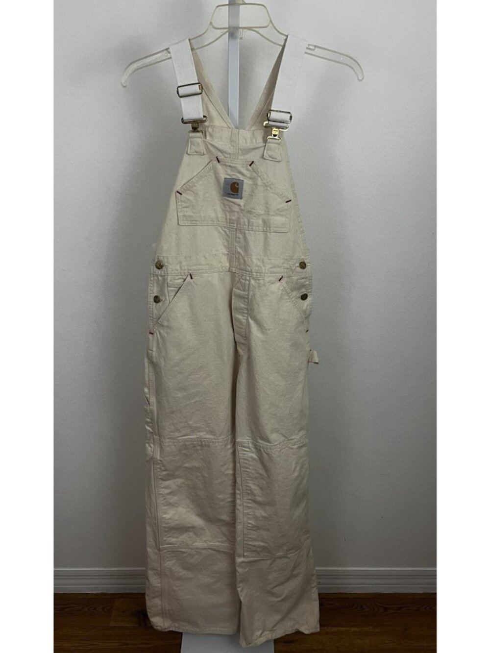 Vintage Carhartt Unisex Double Knee Bib Overall Painter Bibs USA Made 30x30 7FB